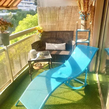 Luxurious Studio In Cannes 450M From Sea With Terrace And Air Conditioning And Private Parking